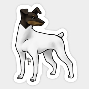 Dog - Japanese Terrier - Black and Tan Sticker